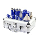 SHDIATOOL Diamond Drill Bit Set 9pcs Granite Marble Ceramic Tile M14 Thread
