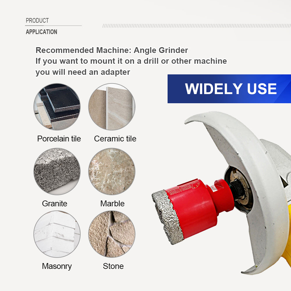 4pcs/set Dry Diamond Drill Bits for Porcelain Tile Stoneware Granite M14 Thread - SHDIATOOL
