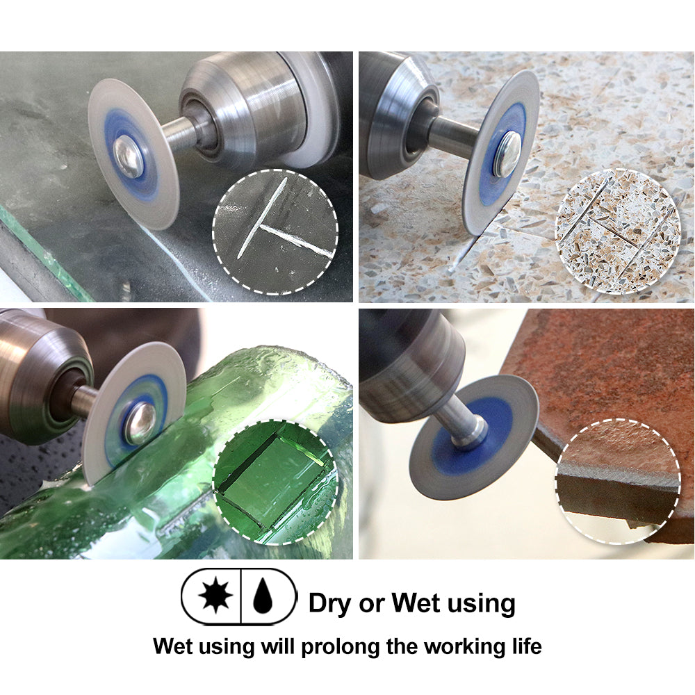 SHDIATOOL 1PC Diamond Engraving Saw Blade 50mm Marble Granite Glass Cutting Disc Flexible with 6mm Shank Convenient US Warehouse