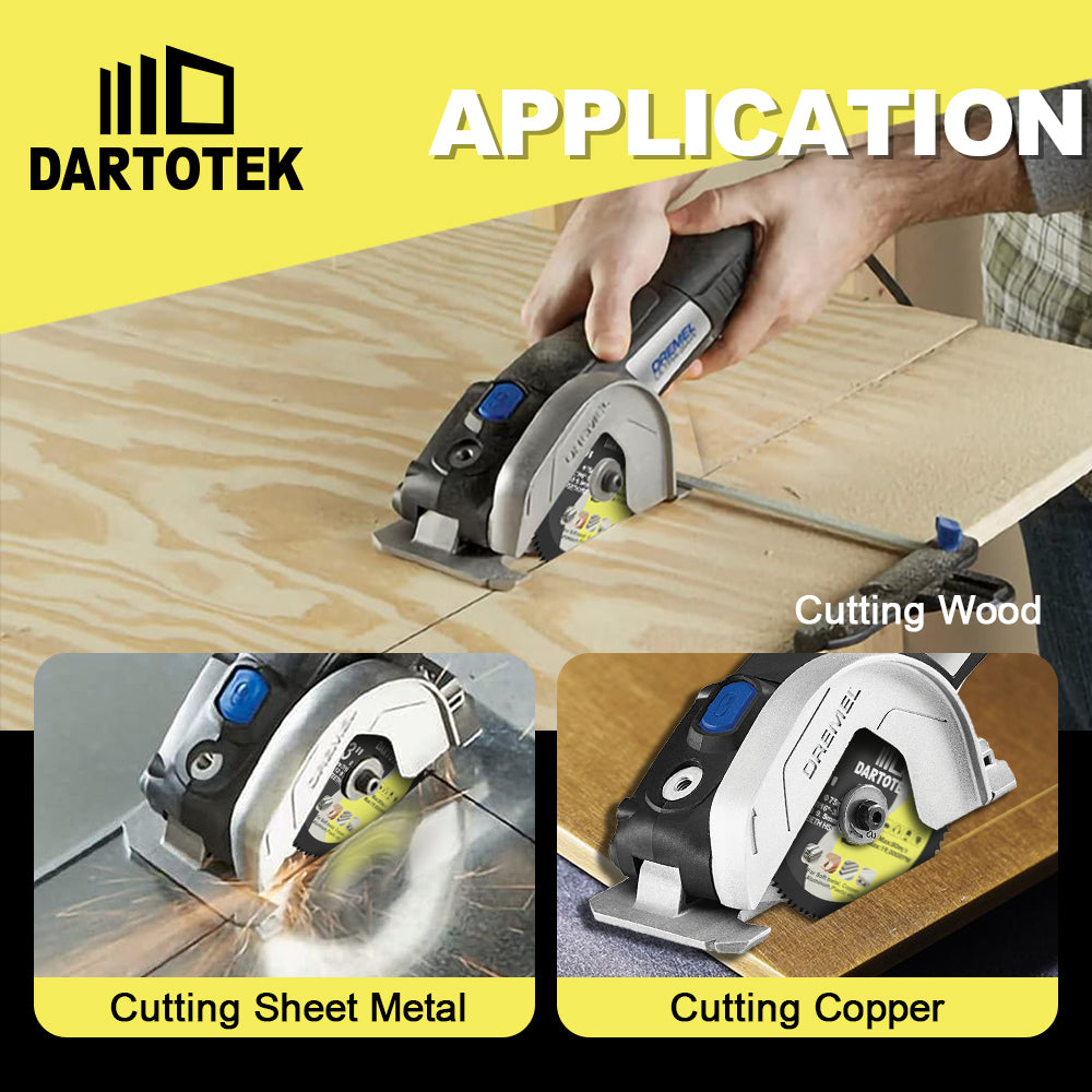 DARTOTEK 3''/75mm 2/3/5pcs HSS Cutting Discs Saw Blades for Soft Metal Copper Wood