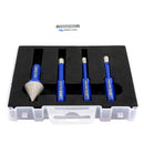 Diamond Drill Bits 4pcs/set Dia 6/6/8mm Core Bits Triangle Shank+20mm Chamfer Bit Granite Ceramic Marble Vacuum Brazed Hole Saw