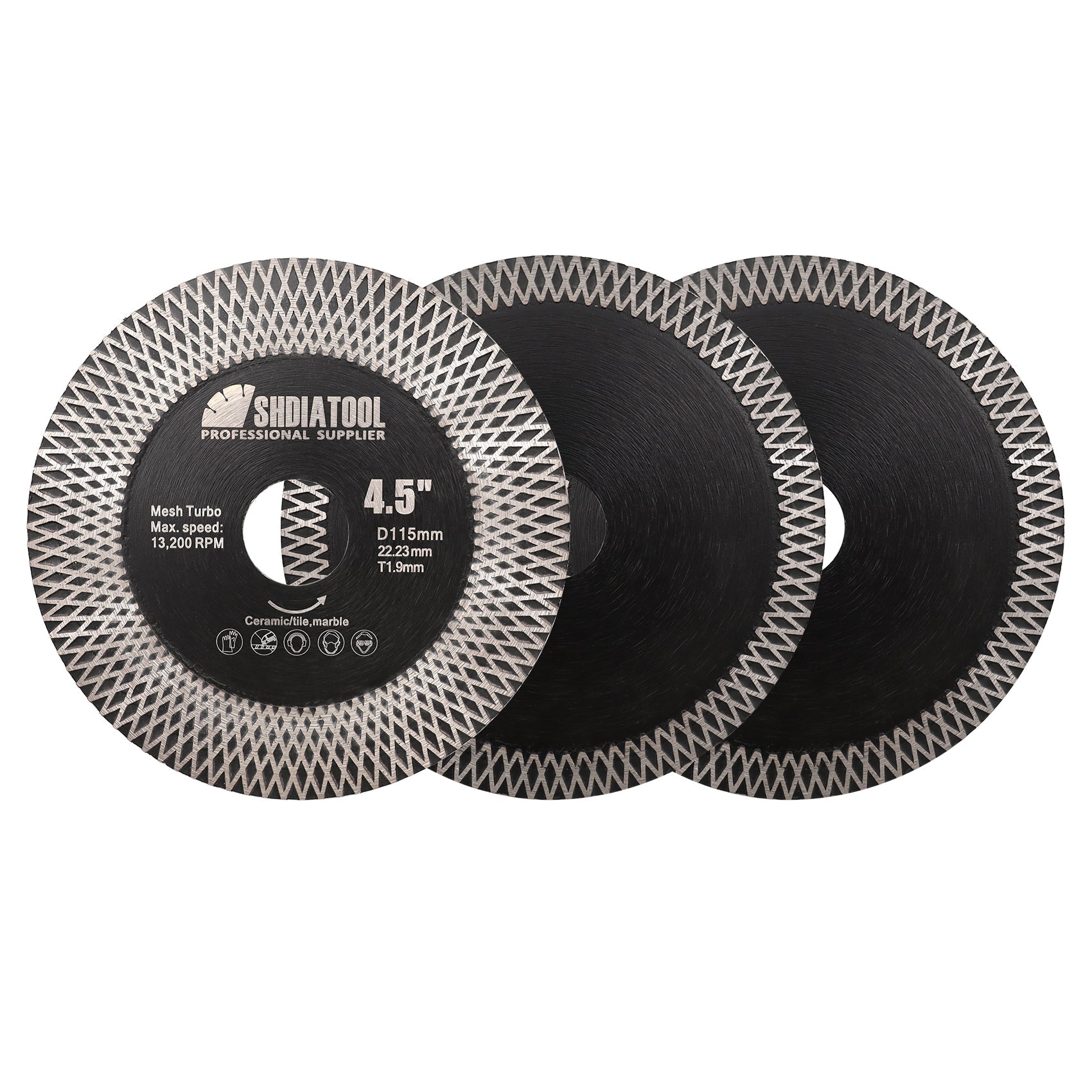 SHDIATOOL X Mesh Turbo Blade Tile Ceramic Marble Double Sided Diamond Cutting Grinding Disc US Warehouse