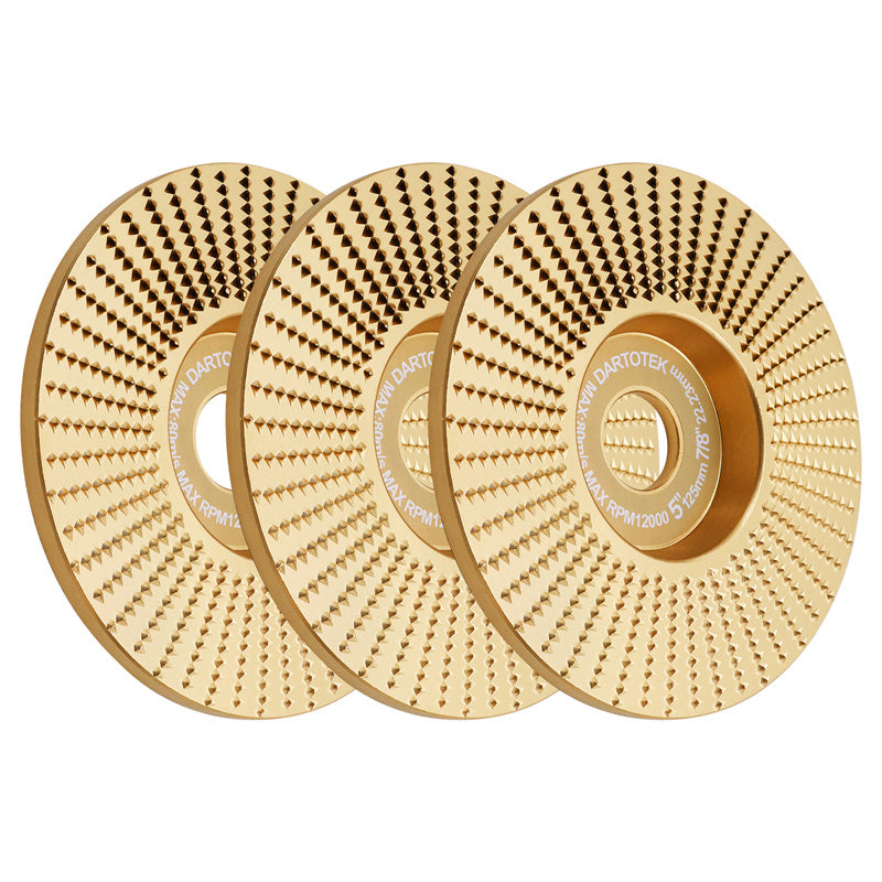 DARTOTEK 1pc 75/100/125mm Wood Grinding Wheel Cup Wheel Milling Disc Plate Carving Profile Plain Bevel Camber Bowl Abrasive Tool Trimming