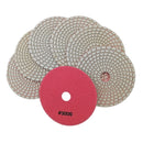 SHDIATOOL 5"Wet Diamond Polishing Pads for Marble Granite 6pcs or 7pcs - SHDIATOOL