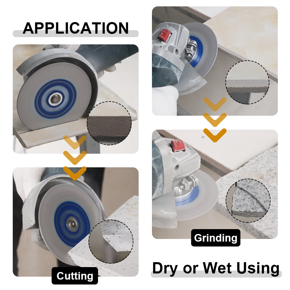Cutting Grinding Disc 5pcs 4/4.5/5" Granite Marble Concrete Saw Blade M14 or 5/8-11 Flange