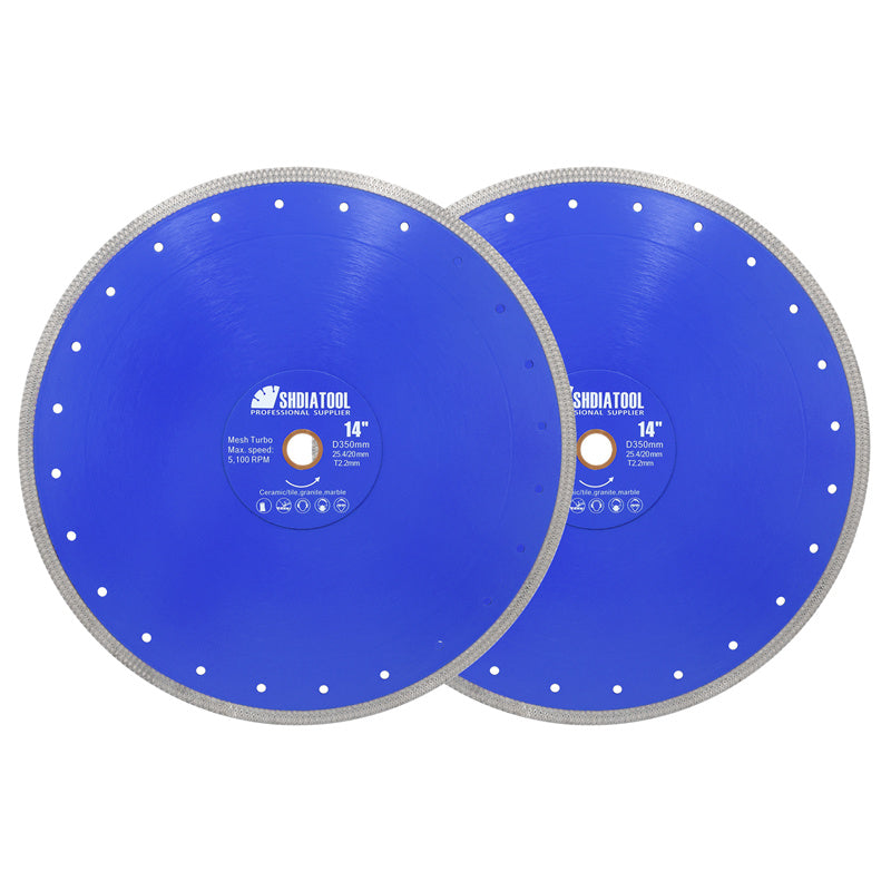 4"-14" X Mesh Turbo Diamond Blade Cutting for Tile Ceramic Porcelain Marble - SHDIATOOL