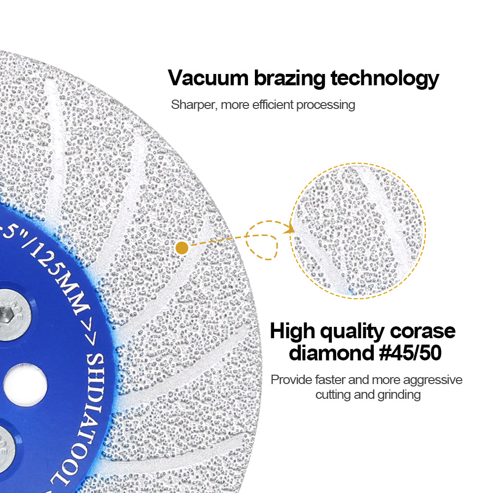 Cutting Grinding Disc 5pcs 4/4.5/5" Granite Marble Concrete Saw Blade M14 or 5/8-11 Flange