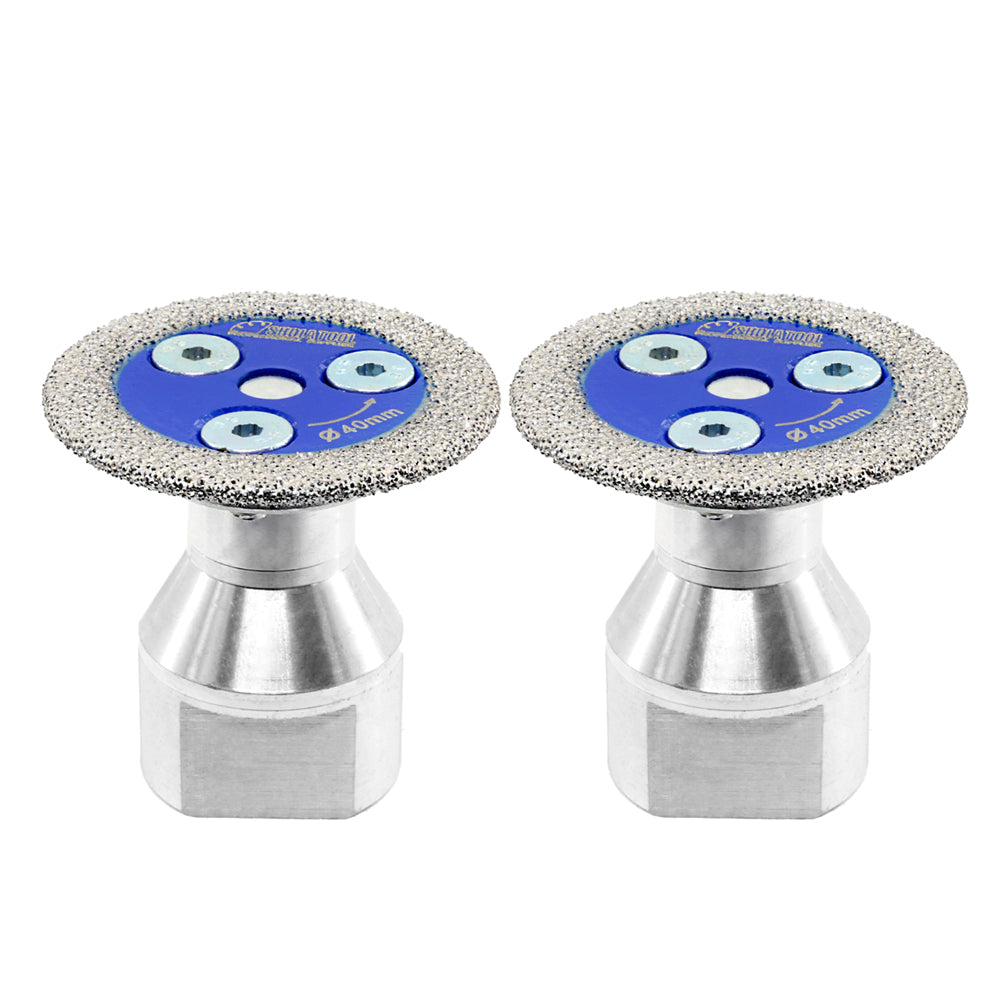 SHDIATOOL Diamond Engraving Saw Blade Vacuum Brazed 1pc or 2pcs Dia 40/50mm for Marble Granite Mini Cutting Disc M14 or 5/8"-11 Flange - SHDIATOOL