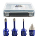 SHDIATOOL Diamond Drill Bit 4pcs/set for Porcelain Granite Marble 5/8-11 Hole Saw