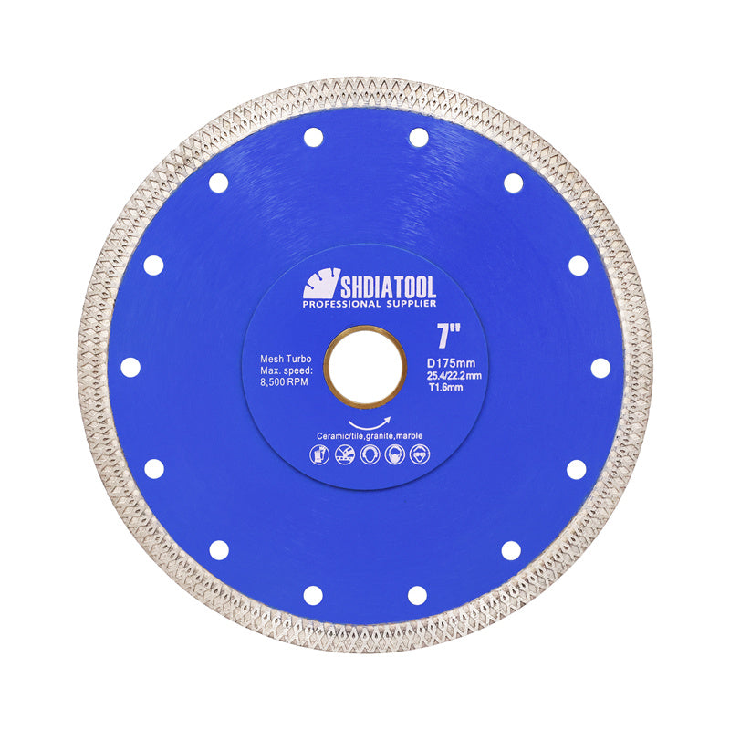 4"-14" X Mesh Turbo Diamond Blade Cutting for Tile Ceramic Porcelain Marble - SHDIATOOL
