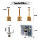 SHDIATOOL Diamond Drill Bit 4pcs/set 6/6/6mm Core Bit M14 Thread+Hex Adapter Marble Ceramic Porcelain Tile Granite Hole Saw - SHDIATOOL