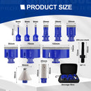 SHDIATOOL 12pcs Diamond Tip Core Bits Finger Milling Bit Beveling Chamfer Kit for Ceramic Tile Grainte