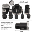 Diamond Drill Core Bits Kit for Porcelain Tile M14 thread Hole Saw SHDIATOOL - SHDIATOOL
