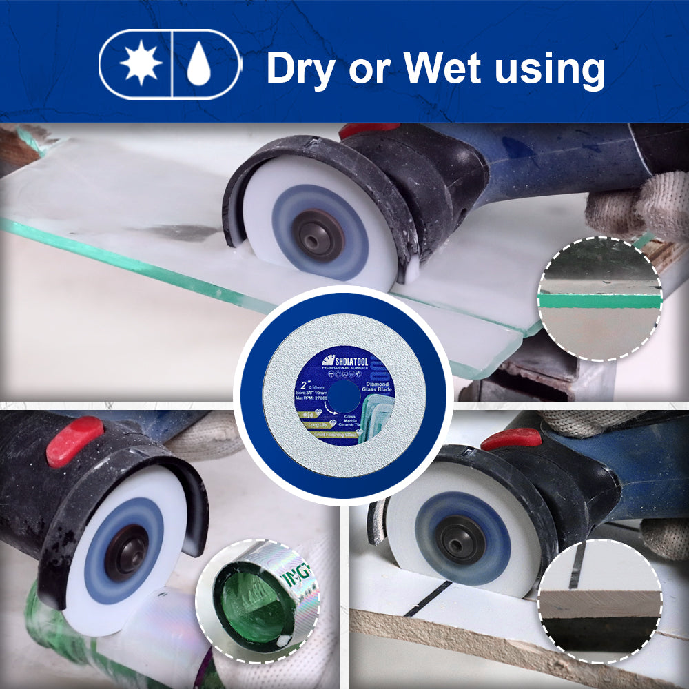 Shdiatool Diamond Cutting Grinding Glass Disc 1/3pcs 3"/4.5" Glass Ceramic Saw Blade US Warehouse