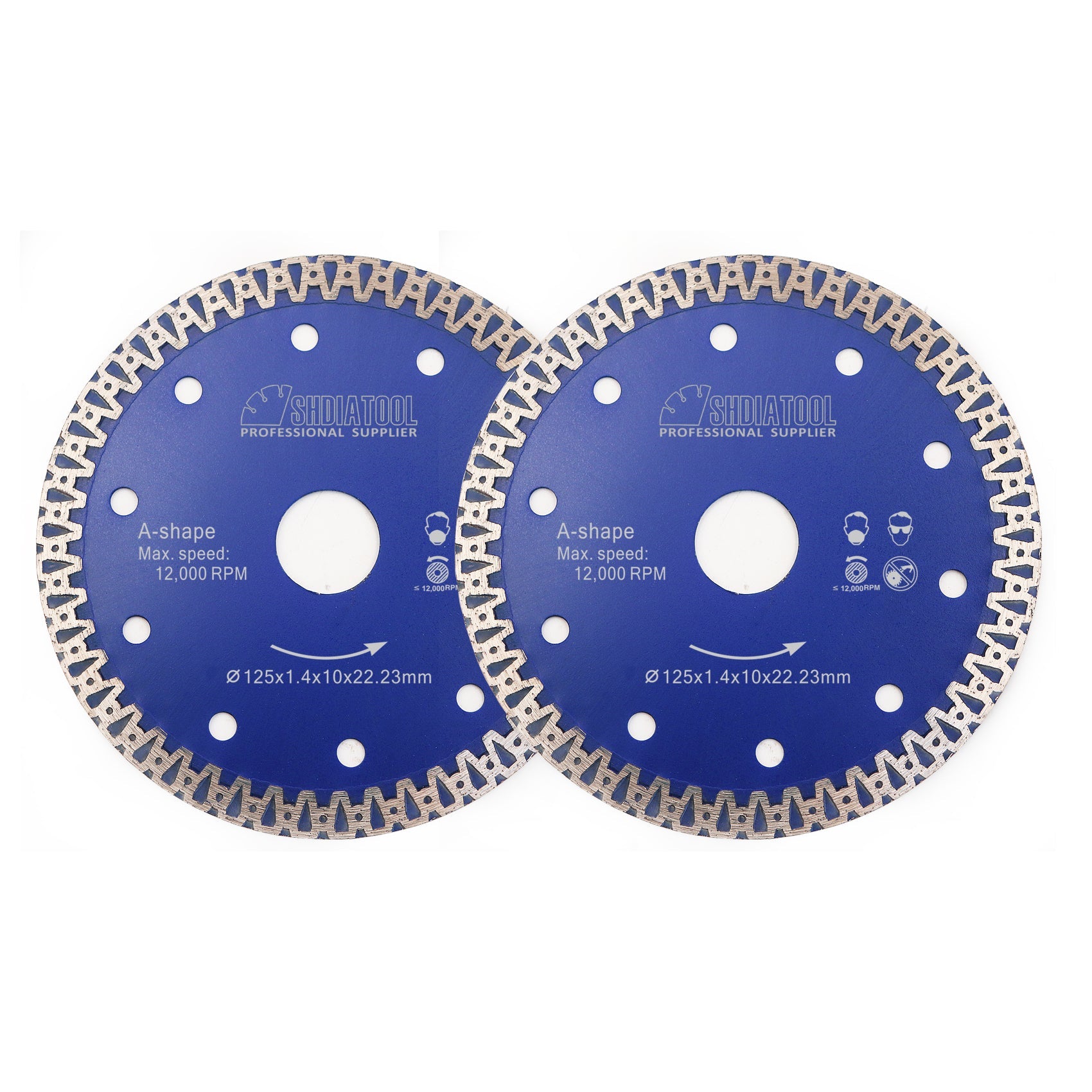 A-Shape Mesh Turbo Diamond Blade 4.5" 5" Cutting Tile Marble Masonry - SHDIATOOL