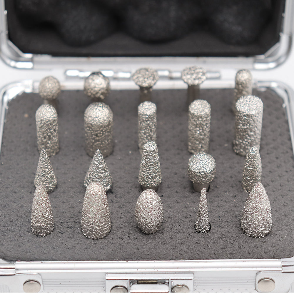 Diamond Grinding Bits for Engraving Stone Wooden Box Packed 20pcs Grit 46 - SHDIATOOL