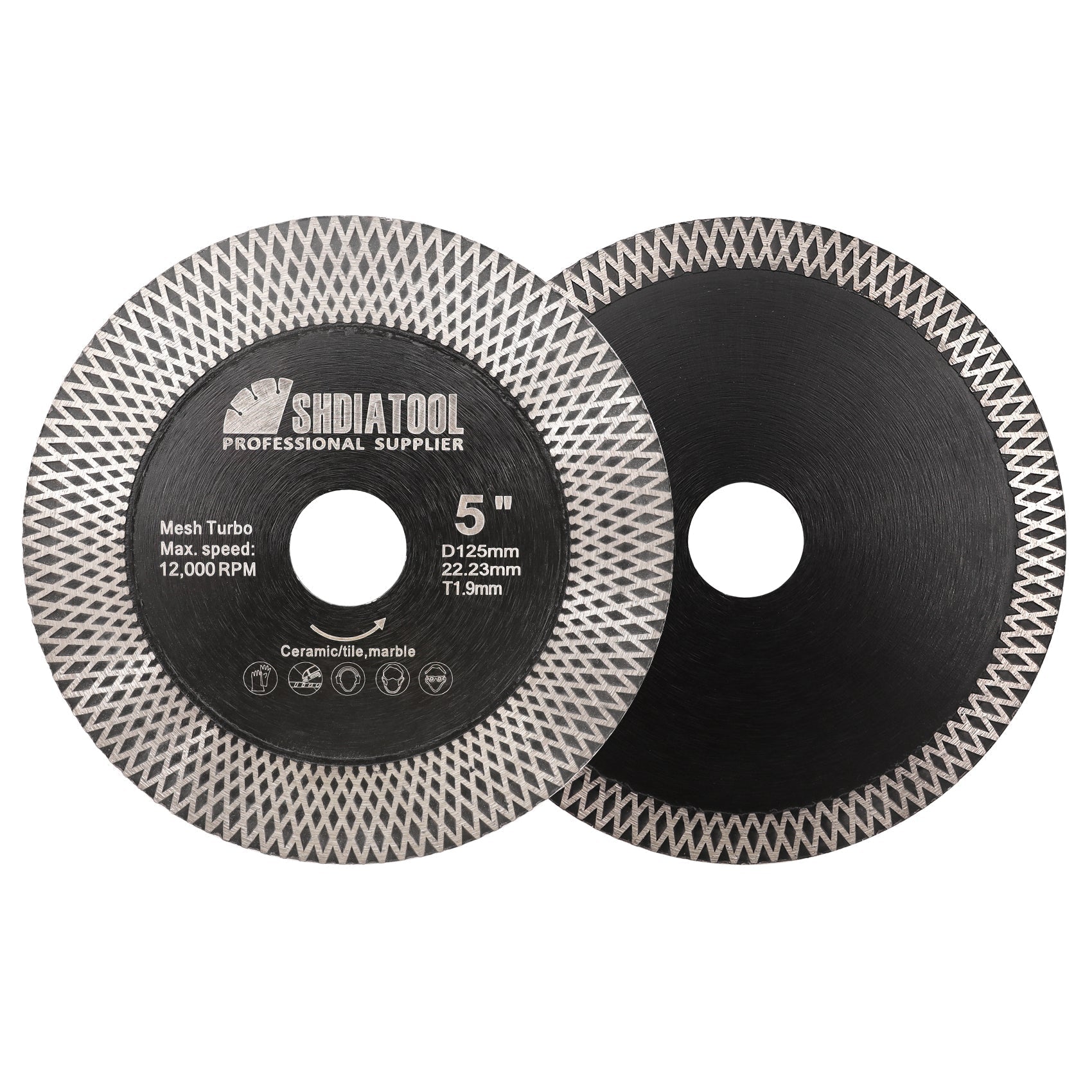 SHDIATOOL X Mesh Turbo Blade Tile Ceramic Marble Double Sided Diamond Cutting Grinding Disc US Warehouse