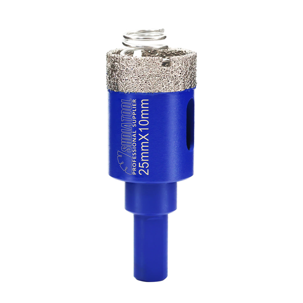SHDIATOOL 20-100MM Diamond Triangle Shank Drill Core Bits with Spring Ceramic Tile Porcelain Tile Ceramic Granite Marble