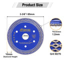 SHDIATOOL X Mesh Turbo Diamond Saw Blade 85MM for Tile Ceramic Porcelain Marble - SHDIATOOL