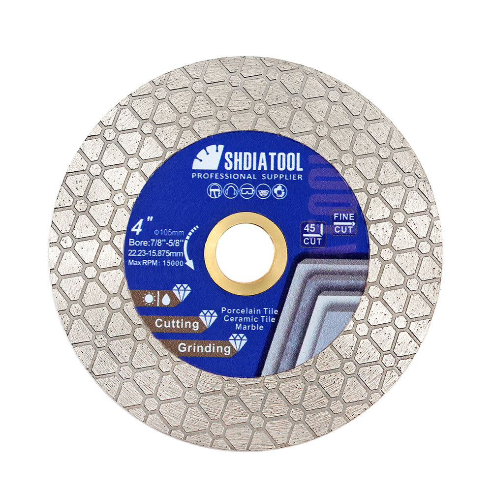 Saw Blade 4" Triangle Cutting Grinding for Marble Granite Stone Bore or Flange