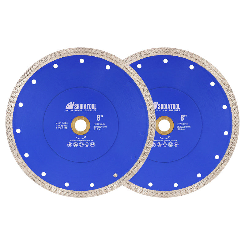 4"-14" X Mesh Turbo Diamond Blade Cutting for Tile Ceramic Porcelain Marble - SHDIATOOL