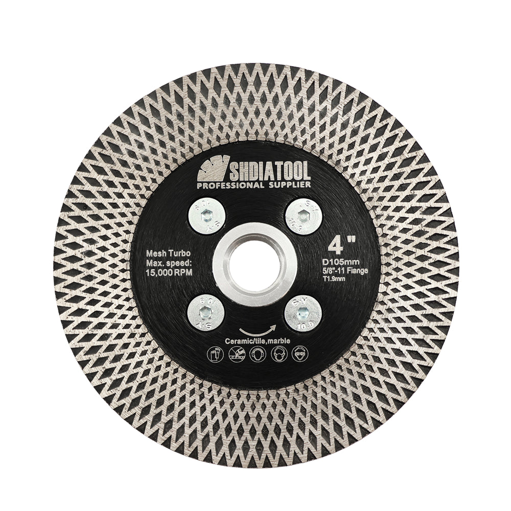 X Mesh Turbo Saw Blade Cutting Grinding Tile Ceramic Marble Stone with Flange
