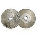 SHDIATOOL Electroplated Diamond Cutting & Grinding Disc Single Side Coated with M14 or 5/8-11 Flange for Granite Marble - SHDIATOOL