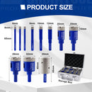 SHDIATOOL 11pcs 6-32mm Diamond Drilling Bit Set +25mm Milling Core Bit Porcelain Ceramic Marble Granite