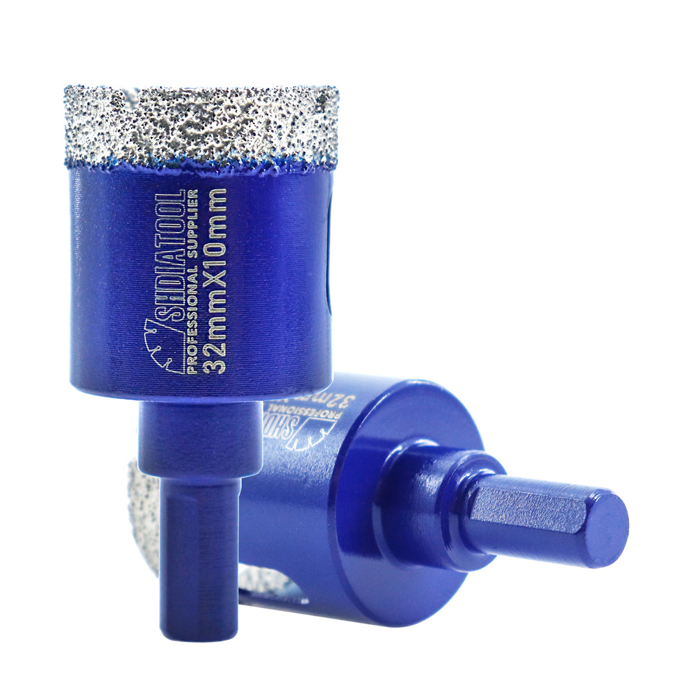 SHDIATOOL Diamond Drill Core Bits with Triangle Shank for Porcelain Tile Ceramic Granite Marble Masonry Stone Diamond Hole Saw Dia 20-68mm - SHDIATOOL