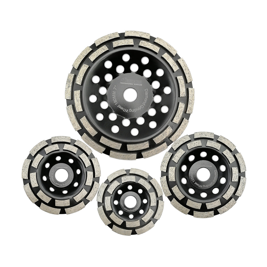 SHDIATOOL Double Row Diamond Grinding Cup Wheel for Concrete Granite Marble Masonry Brick Fits 7/8 Inch Arbor Diameter 4" 4.5" 5" 7" - SHDIATOOL