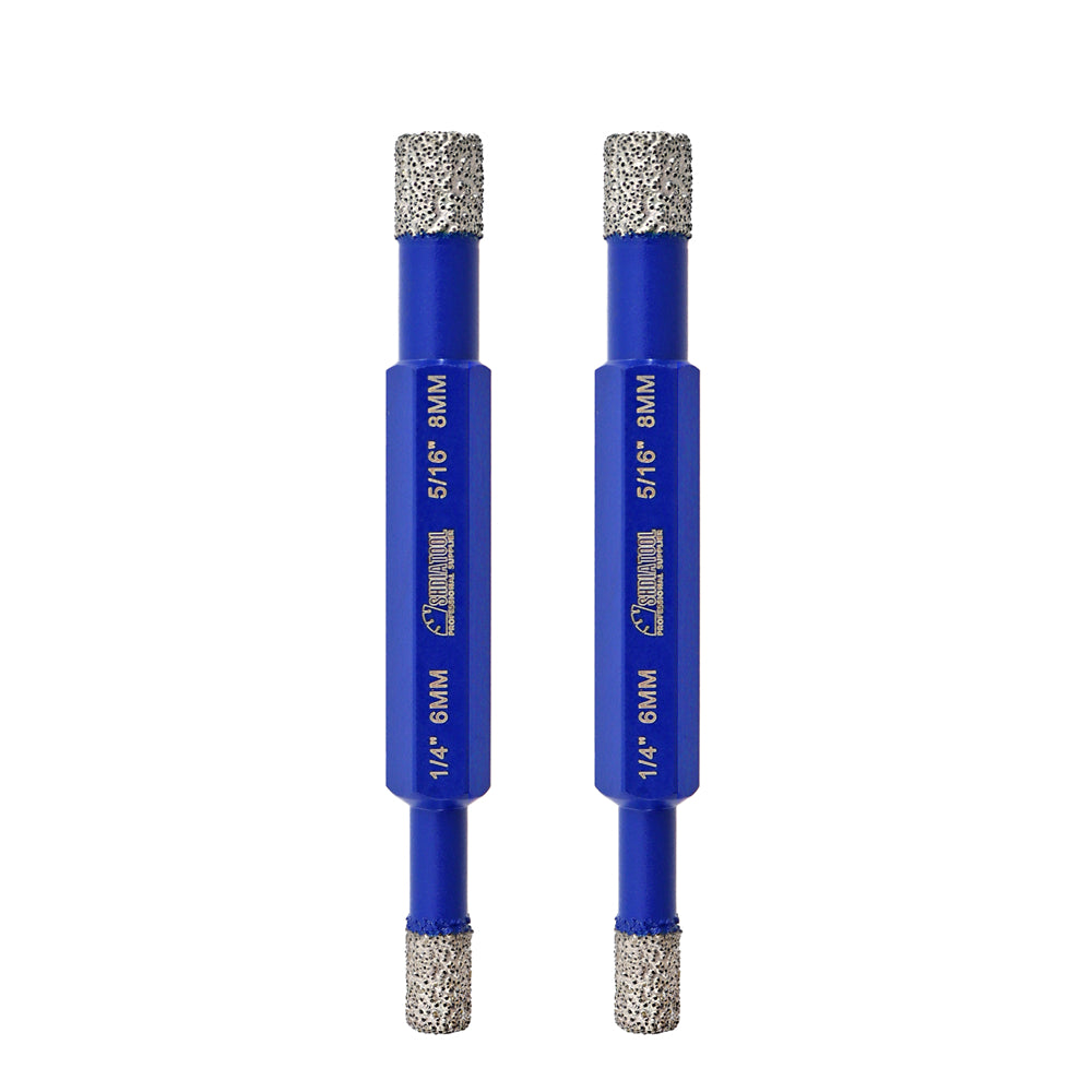 SHDIATOOL Double-sided Diamond Drill Core Bits for Tile Ceramic Granite Marble Dia 6-6/8mm - SHDIATOOL