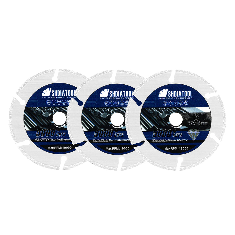 Diamond Metal Cutting Disc 3"/4"/4.5"/5" for Steel Tube Iron Rebar Saw Blade