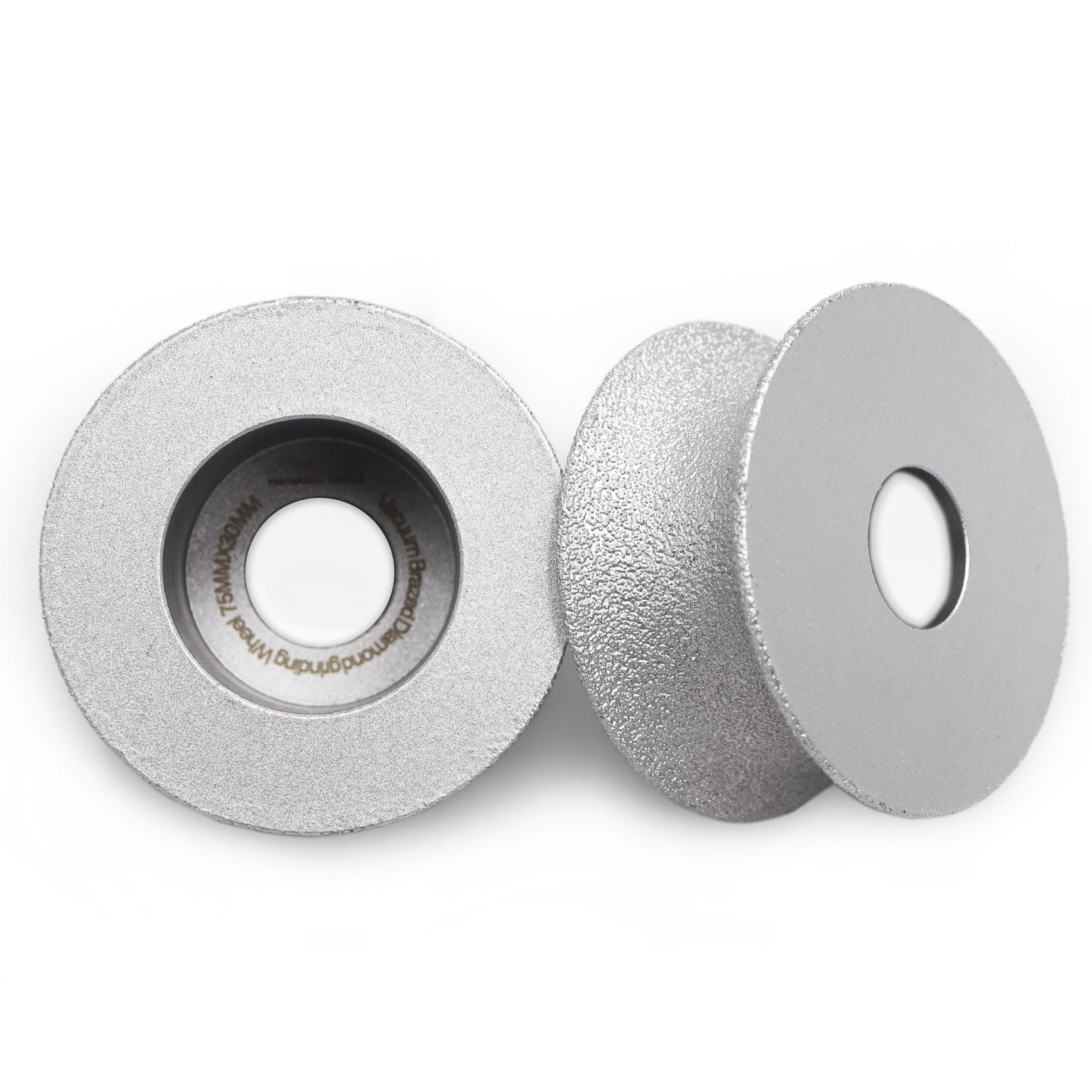 SHDIATOOL 3"/75mm Diamond Grinding Disc of Half-Round Edge 2pcs Marble Granite - SHDIATOOL