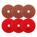 SHDIATOOL 6pcs/Set Diamond Polishing Pads Wet Sanding Disc for Granite Marble Artificial Stone - SHDIATOOL