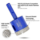 SHDIATOOL Diamond Drill Bit 1/2/5pcs Dia 35mm Granite Marble Ceramic Vacuum brazing Core Bit SDS PLUS Shank