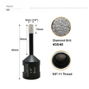 SHDIATOOL Diamond Core Drill Bit 6-38mm Porcelain Marble Brick Hole Saw 5/8-11