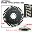 Turbo Diamond Blade 2pcs 3" Carving Granite Marble with Removable Flange SHDAITOOL - SHDIATOOL