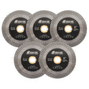 SHDIATOOL Turbo Saw Blades 5pcs 4/4.5/5" Cutting Grinding Ceramic Tile Marble