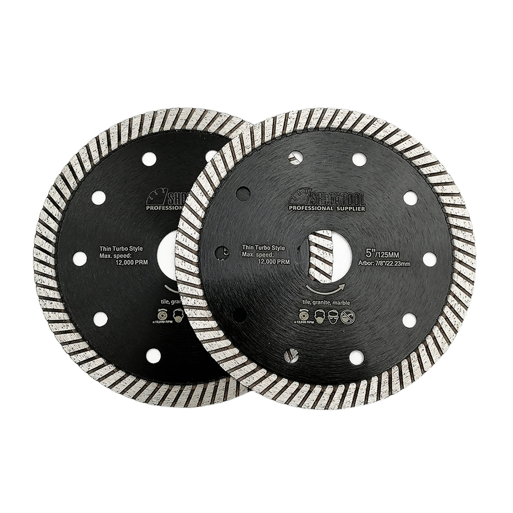 SHDIATOOL Turbo Diamond Saw Blade 4"-10"Ceramic Tile Granite Marble - SHDIATOOL