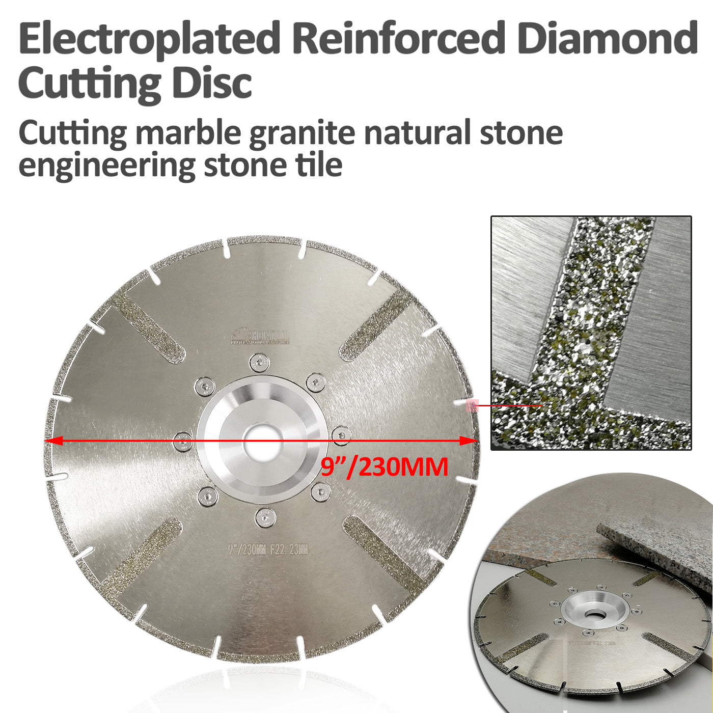 Electroplated Diamond Cutting and Grinding Blade Four Protection Teeth - SHDIATOOL