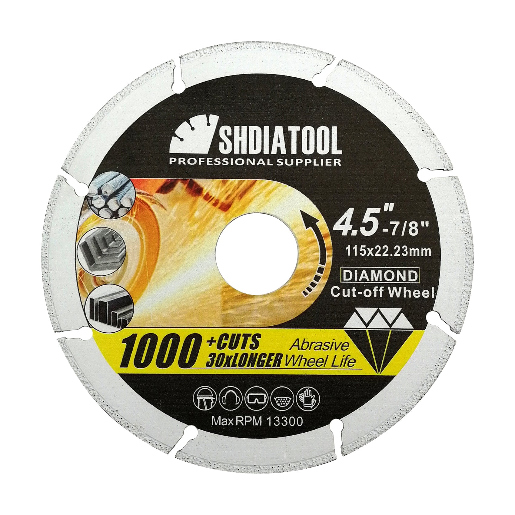 Diamond Metal Cutting Disc 4"/4.5"/5"for Steel Tube Iron Rebar Angle Steel Saw Blade - SHDIATOOL