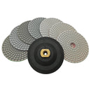SHDIATOOL 5"Wet Diamond Polishing Pads for Marble Granite 6pcs or 7pcs - SHDIATOOL