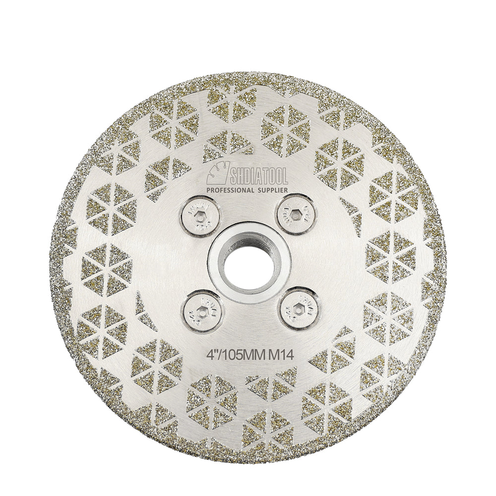 Electroplated Cutting Grinding Disc Double Side M14 or 5/8-11 Flange