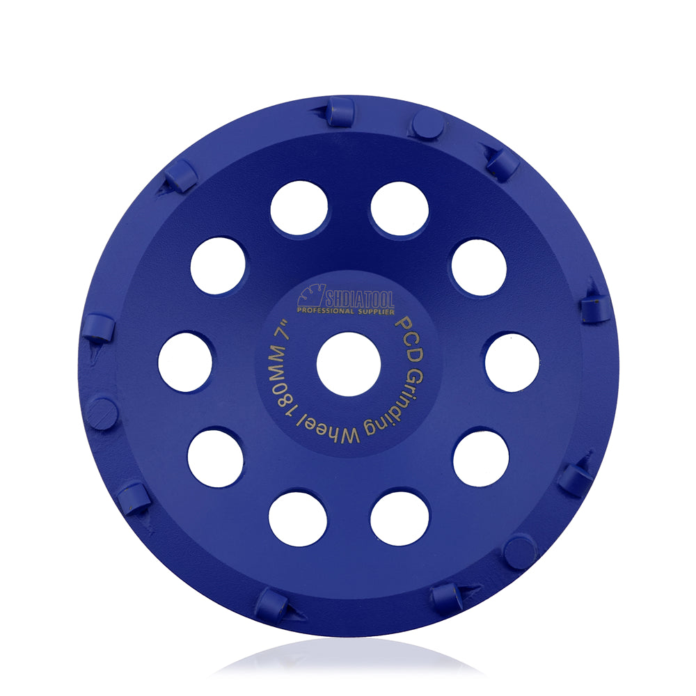 SUPA 5-Inch PCD Grinding Cup Wheel – 6-Segment, 5/8" & 7/8" Arbor For Epoxy, Mastic & Paint Removal (Non-Threaded)