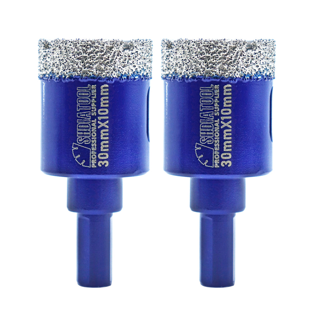 SHDIATOOL Diamond Drill Core Bits with Triangle Shank for Porcelain Tile Ceramic Granite Marble Masonry Stone Diamond Hole Saw Dia 20-68mm - SHDIATOOL