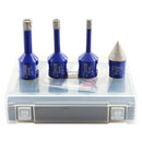 SHDIATOOL Diamond Drill Bit 4pcs/set for Porcelain Granite Marble 5/8-11 Hole Saw