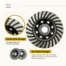 Turbo Row Diamond Grinding Cup Wheel for Concrete Granite Masonry Brick 4"/4.5"/5"/7" - SHDIATOOL