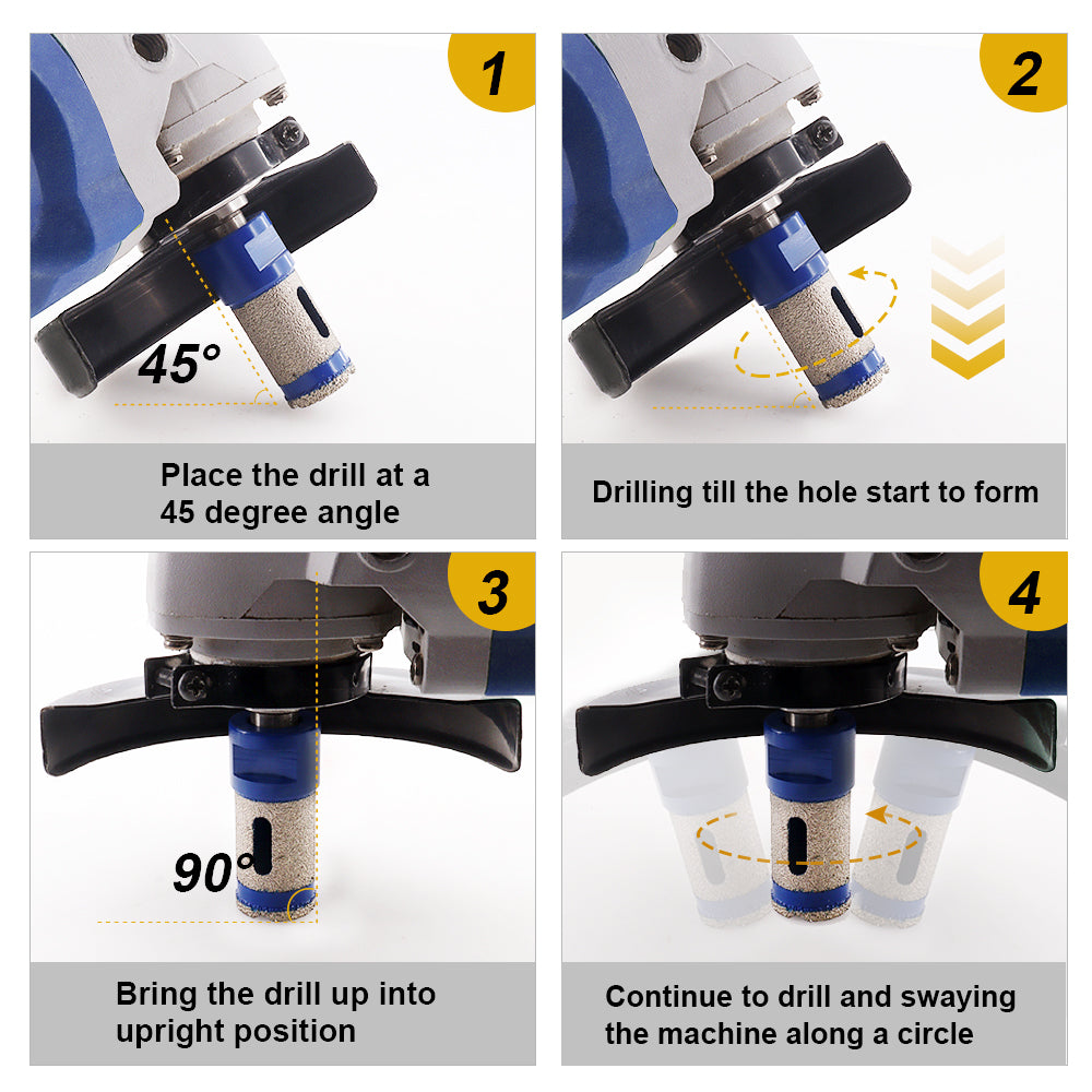 Diamond Drilling Finger Milling Bit for Ceramic Marble Granite 5/8-11 or M14 Thread - SHDIATOOL