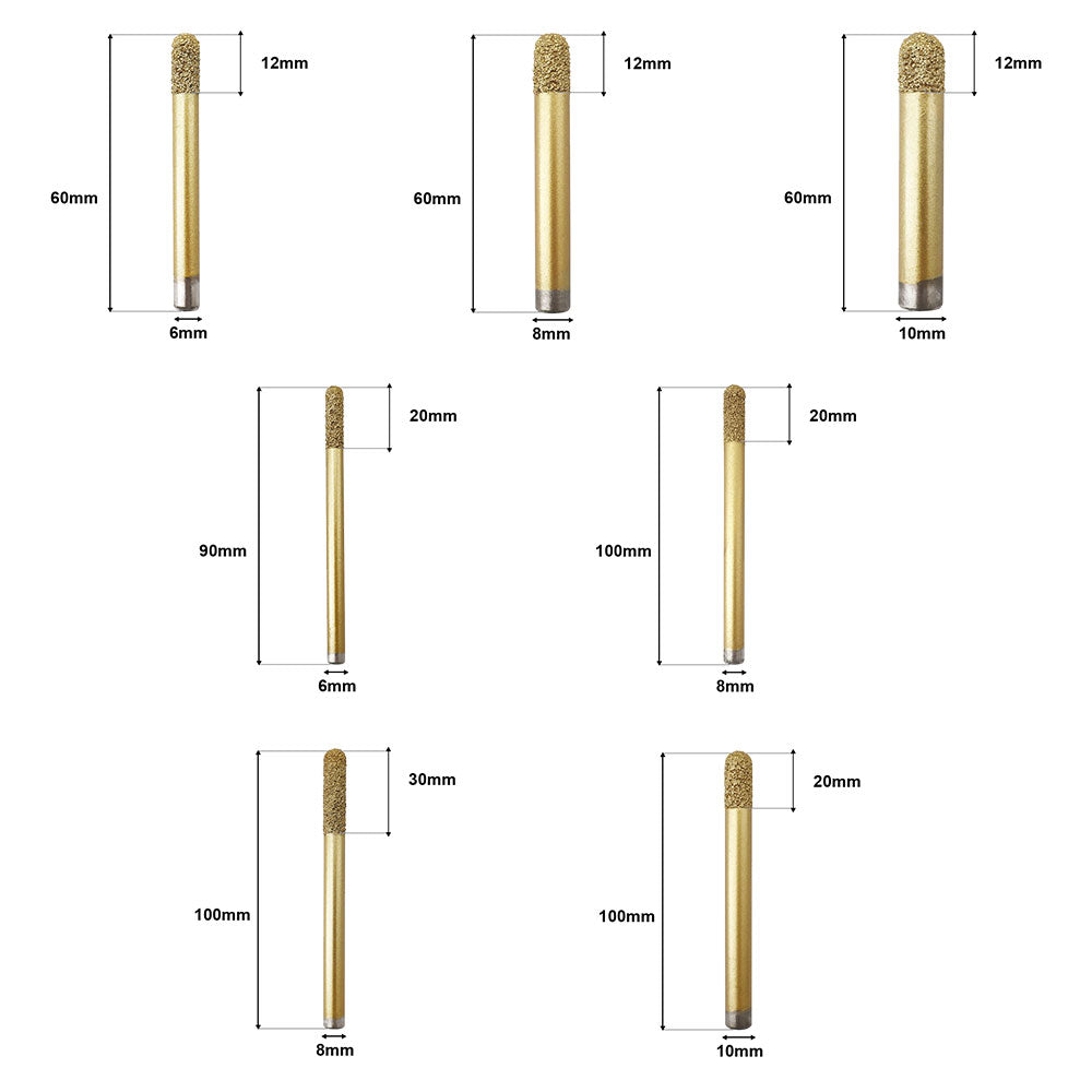 CNC Diamond Engraving Router Bit Stone Milling Cutter Engraver Marble Granite Tool Blades Carving Knife