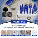 Shdiatool 10/12/13PCS Diamond Hole Saw Drill Bits Kit Hexagon Shank for Granite Tile Marble
